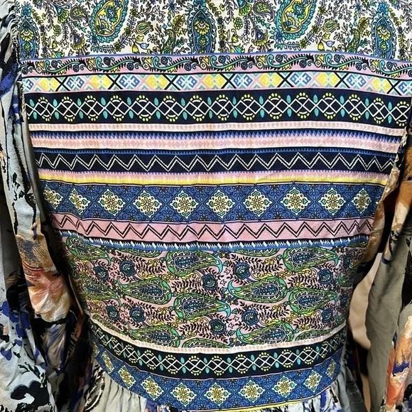 Umgee Sage V-Neck Floral Peasant Dress Women’s SM- gorgeous Boho BEAUTY Size M - Picture 8 of 11